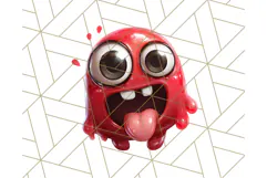 Slime Monster Clipart, Colorful Goo Graphics Png Product Image 4