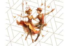 Autumn Circus Performers Clipart Vintage Characters PNG Product Image 4