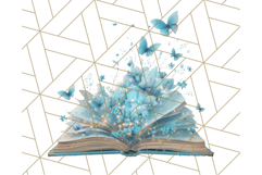 Cottagecore Butterfly and Book PNG Clipart Reading Elements Product Image 4