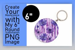 Blooming Floral Duo: Sublimation Circle &amp; Keychain Product Image 1
