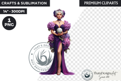 Royal Hydrangea Guardians Fantasy Warrior and Floral Graphic Product Image 1
