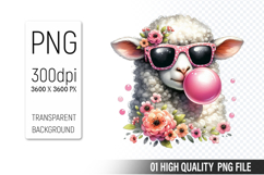 Cute Shep, Animal Sublimation Clipart PNG Product Image 1