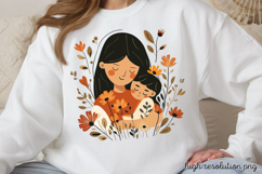 Mothers Day Folk Art Sublimation PNG Product Image 1
