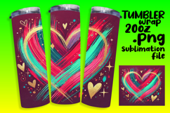 VIBRANT 20oz Tumbler Artwork , Heart Product Image 1