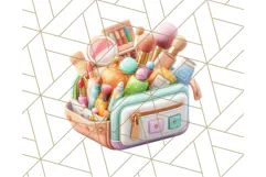 Kawaii City Girl PNG Clipart, Soft Dreamy Style Clip Art Product Image 4