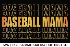Baseball Mama SVG | Stacked SVG Product Image 1