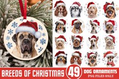 Breeds Of Christmas Dog Ornaments Clipart Bundle PNG Product Image 1