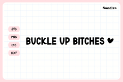 Funny Rearview Mirror Decal Sticker Saying | Buckle Up Product Image 3