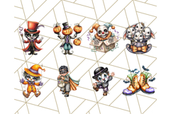 Spooky Carnival Characters Clipart PNG, Halloween Clipart Product Image 4