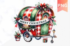 Christmas Whimsical Caravan - Clipart PNG Design Product Image 1