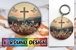 Graceful Watercolor Cross Keyring Designs Product Image 1