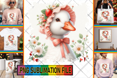 Elegant TOTE BAG Art Magic PNG, Goose Product Image 1