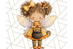 Halloween Fairy Clipart PNG, Spooky Cute Character Art Product Image 4