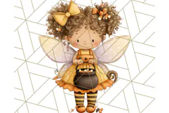 Halloween Fairy Clipart PNG, Spooky Cute Character Art Product Image 4