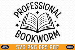 Professional Bookworm SVG | Quotes | SVG Cut files Product Image 1