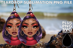 Radiant Teardrop EARRINGS Gift Ideas, Afro Girl Product Image 1