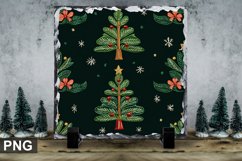 Christmas Tree Square Sublimation Slate Design Product Image 1
