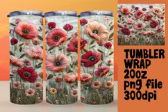 Spring 3D Floral Tumbler Wrap - Vibrant Springtime Product Image 1