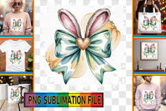 Whimsical TSHIRT Art Ideas PNG, Easter Bow Product Image 1