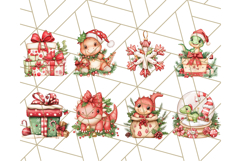Christmas Dinosaur PNG Clipart, Cute Dino Holiday Art Png Product Image 4