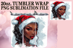 Vibrant Skies 20oz tumbler wrap, Xmas Girl Product Image 1