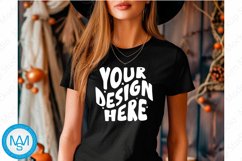 Black women Tshirt Mockup, Halloween tshirt mockup Product Image 1