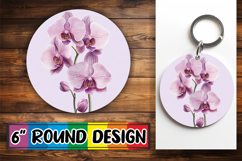 Unique Round Design Coaster Artwork , Beauty Flower Product Image 1
