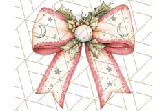 Muted Cozy Christmas Bows PNG Clipart, Winter Holiday Png Product Image 4