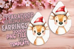 Vibrant Teardrop Earrings Design for Printing , Christmas Wa Product Image 1