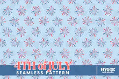 American 4th of July Patriotic Fireworks Seamless Pattern Product Image 1