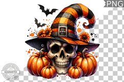 Halloween Skull Sublimation - Clipart PNG Design Product Image 1