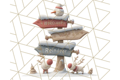 Santa Claus Clipart, North Pole Holiday PNG Graphics Product Image 4