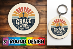 Cheerful Circle Car Coasters PNG, Religious Product Image 1