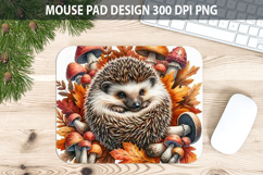 Watercolor Hedgehogs Mouse pad Sublimation - Animal PNG Product Image 1