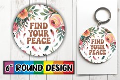 Cheerful Ornaments Circle Design, Flower Quote Product Image 1