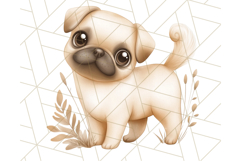 Pug Clipart PNG, Cute Dog Art, Funny Puppy Illustration Png Product Image 4