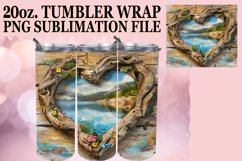 Heartwood Wonder: 20oz Wood Heart Design Product Image 1