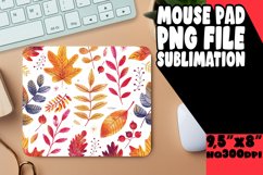 Vibrant Watercolor Autumn Mouse Pad Design Product Image 1