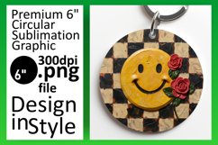 Vintage Retro Chessboard Smile Round Design Classic Product Image 1
