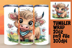 ELEGANT 20oz Tumbler Design for Any Occasion , Cute Cow Product Image 1