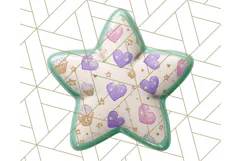 Cute Puffy Star Clipart PNG, 3D Glossy Pastel Stars Clip Art Product Image 4