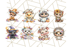 Costumed Critters Halloween Clipart PNG, Halloween Clip Art Product Image 4