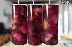 Burgundy Alcohol Ink Tumbler Wrap - High Quality 300 Dpi Product Image 1
