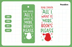 Christmas Bookmark Saying SVG For Book Lovers - Dear Santa Product Image 3