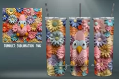3D Chicken Tumbler | Sublimation 3D Tumbler Wrap Product Image 8