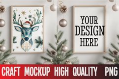 Christmas Round Sign Mockup | Christmas Sign Mockup PNG Product Image 1
