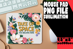ENCHANTED MOUSE PAD GIFT INSPIRATION, Flower Quote Product Image 1