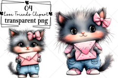 Whimsical Love Friends Clipart Watercolor PNG Product Image 1