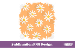 Retro Flowers Background Png Floral Paper Sublimation Bundle Product Image 4