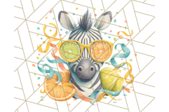 Tropical Fruit Party Animals PNG Clipart, Cute Summer Animal Product Image 4
